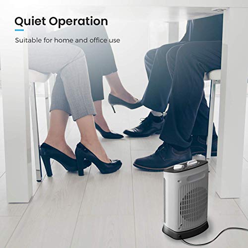Pro Breeze Oscillating Ceramic Space Heater 1500W – Heater Fan With 6 Operation Modes, Adjustable Thermostat, Overheat Protection And Tip-Over Switch – Fan Heater For Home Office, Bedroom, Desk #TOP7