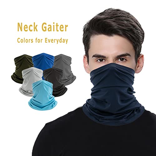 7PCS Neck Gaiter Sun Protection Face Cover Scarf Breathable Face Mask for Men Women Neckwear for Outdoor Activities