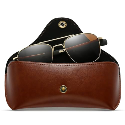 Image of SUNGAIT Men's Military Style Polarized Pilot Aviator Sunglasses - Bayonet Temples