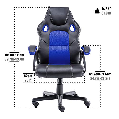 play-haha-Gaming-Chair-Racing-Style-Office-Swivel-Computer-Desk-Chair-Ergonomic-Conference-Chair-Work-Chair-with-Lumbar-Support-PU-Leatherwith-Adjustable-Task-Chair-Gas-lift-SGS-tested