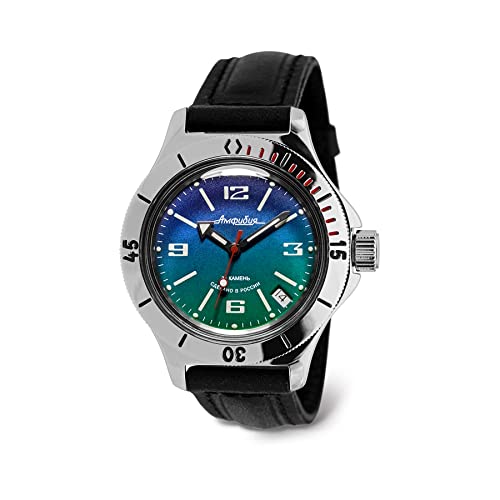 Montre de plongée russe VOSTOK Amphibia 120848 automatique et bracelet cuir