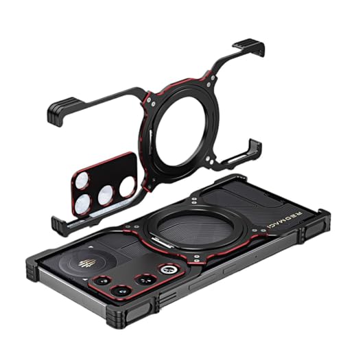 ���^���o���p�[�������X���M�P�[�X Nubia RedMagic 11 Air 5G ���C�X�^���h�V�F�������Y�ی�J�o�[�ƌ݊�������(Black red)