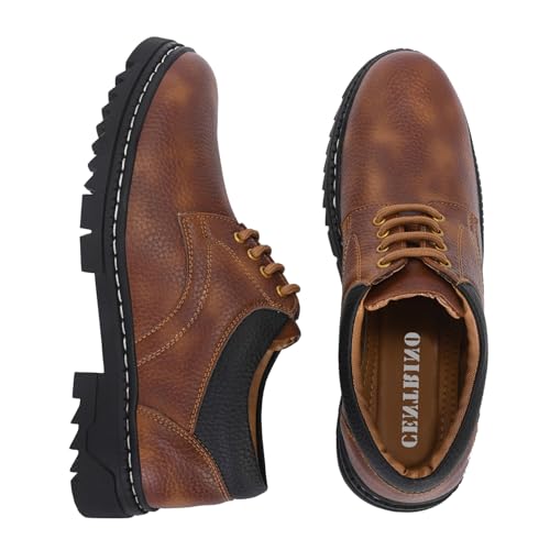 Image of Centrino Lace-Up Men's Formal Shoe | Stylish with Soft Cushioned Insole | Sleek Lace-Up Design for Formal Look | Durable with Anti-Skid Sole | Ideal for Office Wear (9290)