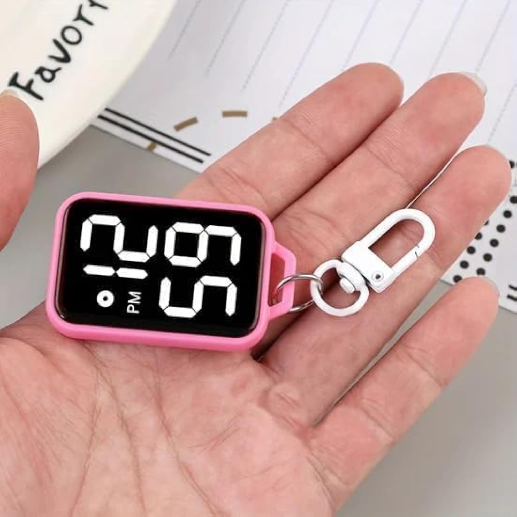LED Digital Display Keychain Pocket Watch for Kids
