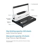 MAKEASY Coil Spiral Binding Machine 4:1 pitch - Manual Hole Punch - Electric Coil Inserter - Adjustable Side Margin - for Letter Size/A4/A5, Comes with 1 Box 5/16'' Plastic Coil Binding Spines & Plier - Image 5