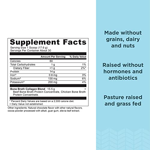 Ancient Nutrition Collagen Powder, Bone Broth Collagen, Chocolate, Hydrolyzed Multi Collagen Peptides, Supports Skin and Nails, Joint Supplement, 30 Servings, 18.6oz