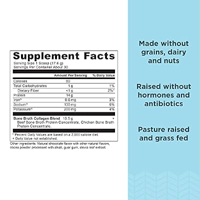 Ancient Nutrition Collagen Powder, Bone Broth Collagen, Chocolate, Hydrolyzed Multi Collagen Peptides, Supports Skin and Nails, Joint Supplement, 30 Servings, 18.6oz