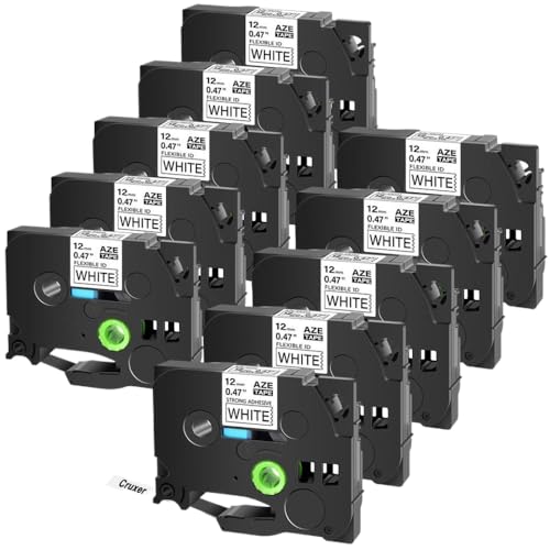 �_���ID���~�l�[�g�e�[�v5 10PCS TZ TZE-FX231 FX131 FX631 6 9 12 18 24MM���x����PT-1000�A�t�^�[�}�[�P�b�g�����p�̃��j�o�[�T���t�B�b�g(10PK Black on White)