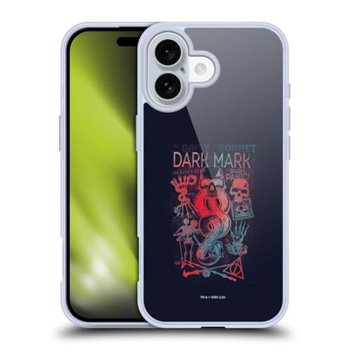Image of Head Case Designs Officially Licensed Harry Potter Dark Mark Deathly Hallows XXV Gel Case [Military Grade Protection] Compatible with Apple iPhone 16 and Compatible with MagSafe