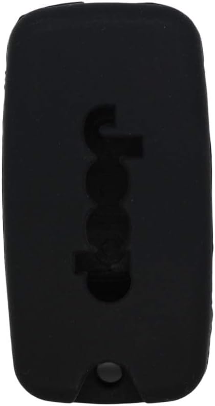 Silicone Cover Protector Case Holder Skin Jacket Compatible with JEEP Renegade 4 Button Flip Remote Key Fob CV4757 Black