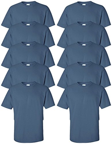 Gildan Mens Ultra Cotton 6 Oz. T-Shirt(G200)-Indigo Blue-L-10Pk #TOP5