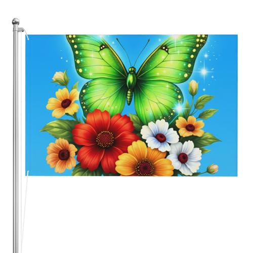 Drapeau double face en polyester durable pour terrasse et maison - 2