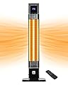 1500W Outdoor Electric Heater, Mountman 35" Patio Heater with Remote, 3 Modes, 24H Timer, Carbon Fiber Heating Tube, Tip-Over & Overheat Protection, IP44, Heaters for Outdoor Use