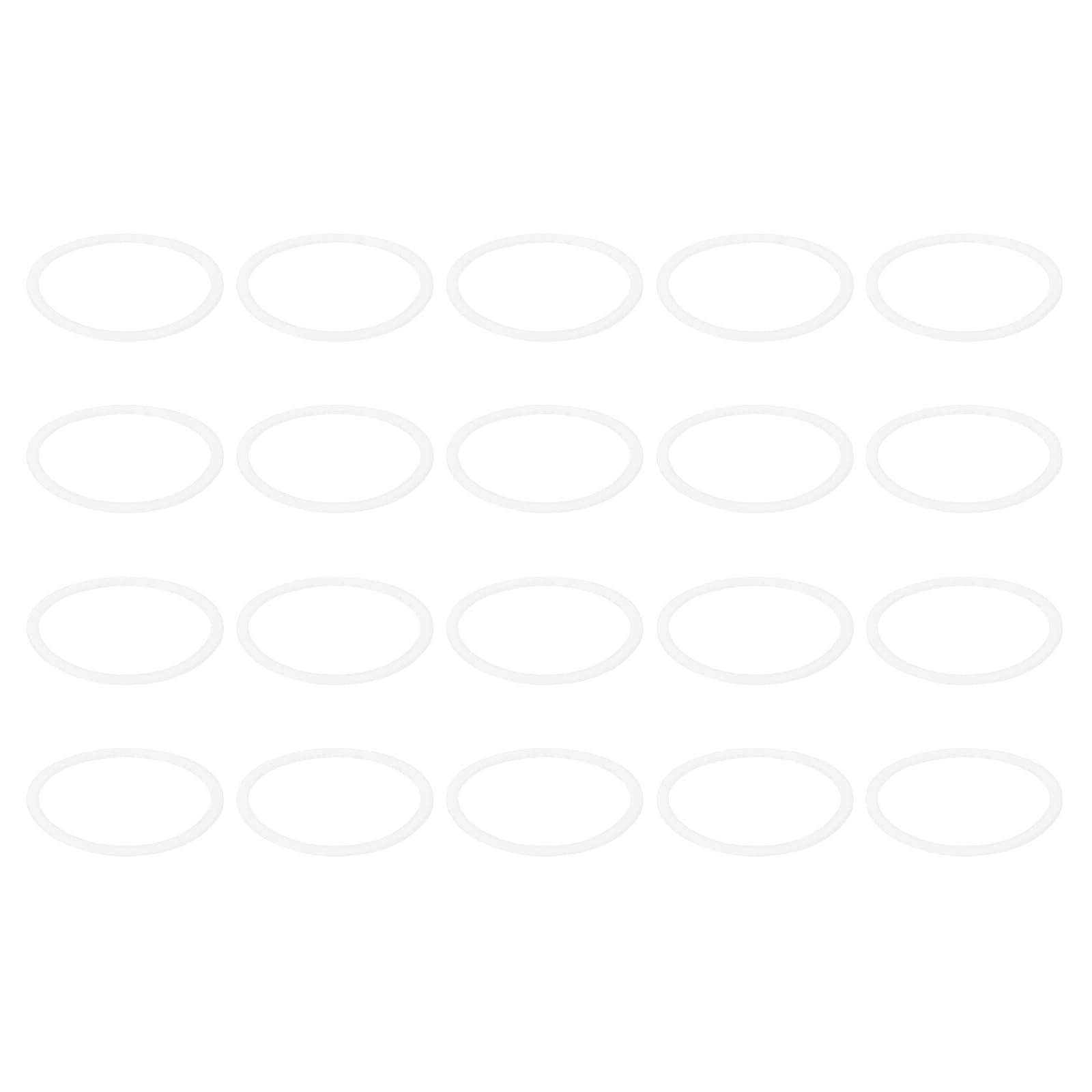 PATIKIL M27 PTFE Flat Washer, 60 Pcs 27mm ID 31mm OD 0.8mm Thick O-Ring Sealing Gasket Spacer for Fasten Screws Flanges Faucet Pipe Valves, White — image 1