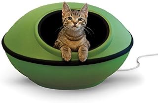 K&H PET PRODUCTS Thermo-Mod Dream Pod Heated Pet Bed 22 Inches Green/Black