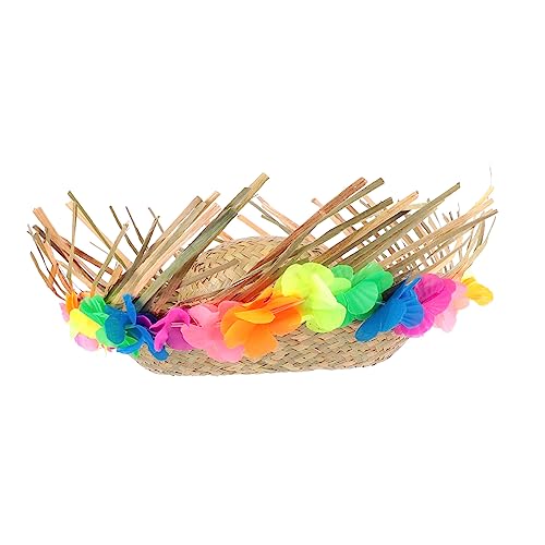 Beavorty 1pc Hawaiian Lei for Men Fancy Dress Costume Accessory for Beach Parties Summer Luau Celebrations and Cosplay Events Durable Straw Material for Comfort and Style