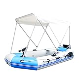 B/H Bote Inflable de Pesca Engrosado,Barco de Asalto con Red de Clip, Barco de Pesca Inflable,lancha motora Kayak