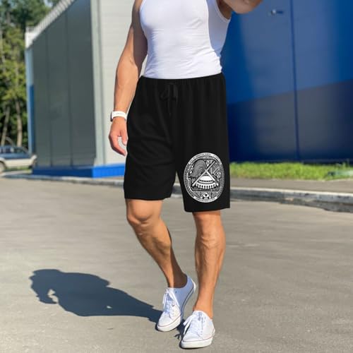 Seal of American Samoa Pajama Shorts for Men, Men's Pajama Bottoms, Sleepwear for Summer4
