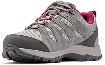 Columbia Women's Redmond III Waterproof Hiking Shoe, Titanium Titanium/Red Onion, 8.5