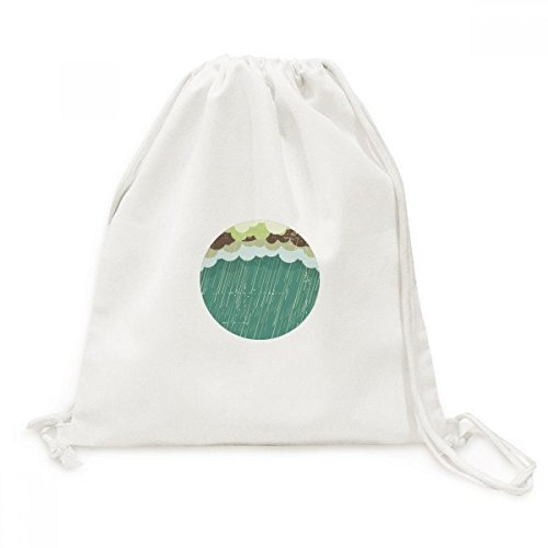 Voyage sacs et sac à dos cordon en toile à motif météo pour randonnée et plage