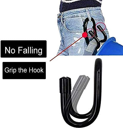 Flexible Over The Seat Hard Hat Rack Hard Hat Holder Hard Hat Hanger for Vehicle Truck Car Headrest Hangers - Universal Adjustable Hooks for Bags, Coats, Purses - 2 Pack - No Hard Hat