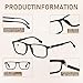Ricafirla Classic Non Prescription Glasses Clear Lens Classic Driving Blue Light Cheater Metal Eyeglasses Designer Men See Far Near Lightweight Stylish Fashion Trendy Unbreakable Frame Black -1.00