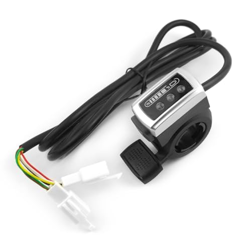 L-faster 24 V / 36 V / 48 V Bici elettrica Pollice Acceleratore di velocità Wuxing Finger Acceleratore con indicatore di Batteria per Mountain Bicycle E-Scooter (48V)