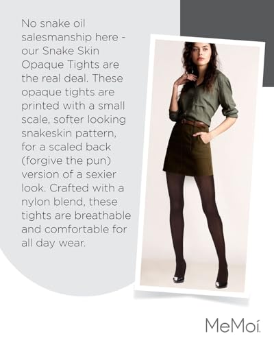 Image of MeMoi Upscale Snake Skin Opaque Tights