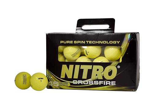 NITRO Crossfire 45 Golf Balls, 45- Pack - Yellow by Nitro - Used condition - US$30.98
