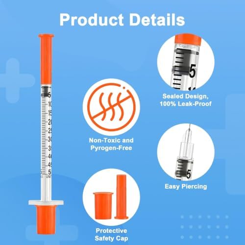 100 Pack 0.5ml/cc 32G 1/4 inch (6mm) Lab Liquid Measurement — 사진 4