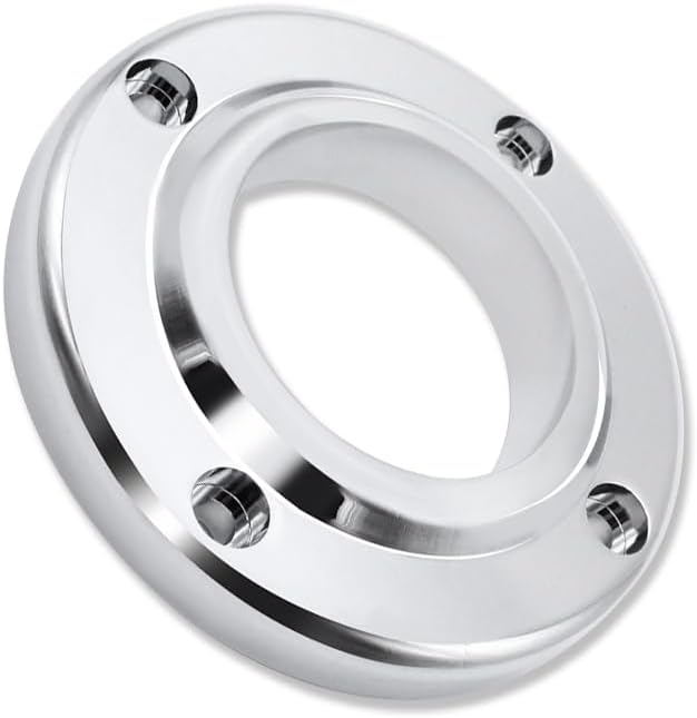 Universal Swivel Floor Mount for 2" Steering Column Chrome Aluminum SBC BBC