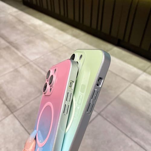 Étui induction iPhone 14 13 12 antichoc dégradé vert - 5