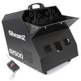Für solche Partys bietet sich die Beamz B2500 Seifenblasenmaschine an, die auch in größeren Räumlichkeiten gut zur Geltung kommt. 2 große Blasenräder mit jeweils 30 Umdrehungen pro Minute ermöglichen einen doppelt großen Seifenblasenspaß. Dank der zwei starken Gebläse und der günstigen Lenkung des Luftstromes befördert sie die Blasen in einem leichten Winkel nach oben, weshalb diese noch länger in der Luft schweben.