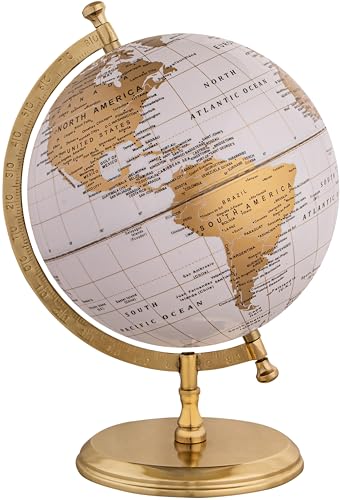 WINNERS Prime SINGLE JOINT Rotating Globe | Dia 25 Cm (10 Inch) Height 33 Cm (13.2 Inch) with Metal Arc & Round Stand | Educational & Decorative Globe (GP1010) (B0CHMG36LD) Amazon Price History, Amazon Price Tracker