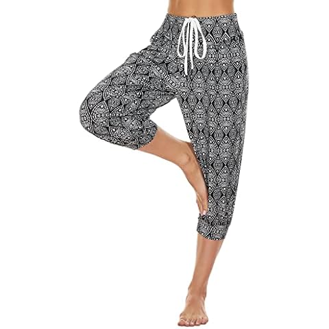 HAPYWER Women's 3/4 Lightweight Yoga Trousers Cover
