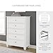 Signature Design by Ashley Fortman Casual 5 Drawer Chest for Bedroom, White