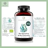 MAISON NATURELLE® | Bio Spirulina & Chlorella Mix (500 Stück) - Hochdosiert mit 2400mg Bio-Spirulina Alge & 2400mg Bio Chlorella Alge je Tagesdosis