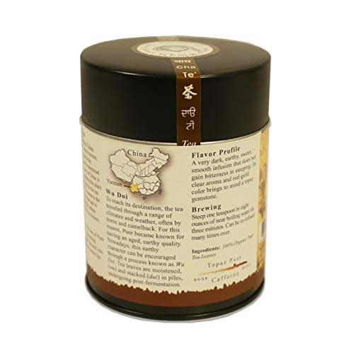 The Tao Of Tea, Topaz Puer Pu-Er Tea, Loose Leaf, 3.5 Ounce Tin #TOP2