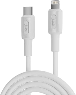 Juo 27W USB Type-C to Lightning iPhone iPad ile Uyumlu Silikon Hızlı Şarj ve Data Kablosu Beyaz 2 Metre
