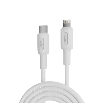 Juo 27W USB Type-C to Lightning iPhone iPad ile Uyumlu Silikon H zl   arj ve Data Kablosu Beyaz 2 Metre
