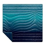 Rumpl The Original Puffy | Printed Outdoor Camping Blanket for Traveling, Picnics, Beach Trips, Concerts | 80' x 84' | Ocean Fade, 2-Person