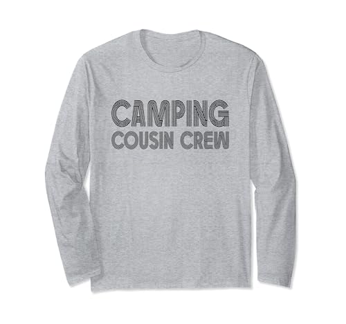 Camiseta Camping Cousin Crew, Family Reunion Road Trip Camp Manga Larga