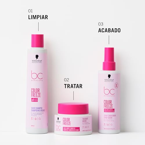 Miniatura 5 de Schwarzkopf Professional Bonacure Color Freeze Silver Shampoo - Champú para Cabello Rubio y Decolorado - Elimina Reflejos Amarillos 250 ml