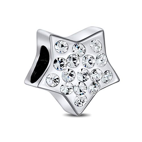 Celestial Holiday American USA Patriotic White Crystal Twinkle Star Charm Bead For Women Teen .925 Sterling Silver Fits European Bracelet Celestial Holiday American USA Patriotic White Crystal Twinkle Star Charm Bead For Women Teen .925 Sterling Silver Fits European Bracelet