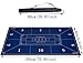 HUANGWUZ Poker Table Mat 2mm Thick, 10 Player Professional Texas Hold'em Layout with Carrying Bag, Casino Blackjack Games