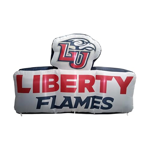FANMATS NCAA Liberty Flames Inflatable Mascot - Self Inflating Inflatable Display, Built-In Blower & Tethers, Official Team Logo – Show Your Spirit All Year Round