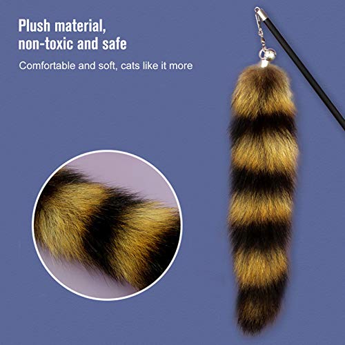 O brinquedo de pena de gato retrátil Adaskala Cat Teaser interativo é um brinquedo de pena de gato q