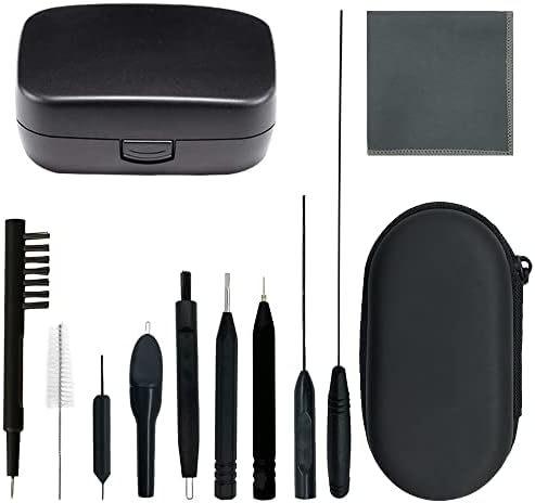 12 Pieces Hearing aid Cleaning Kits, Hearing Amplifier Brush Tools with Wax Loop and Magnet Suitable for Earbuds,Headphones,Airpods Cleaner Brush Kits with Storage case