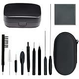 12-Piece Hearing Aid Cleaning Kit with Wax Loop, Storage Case