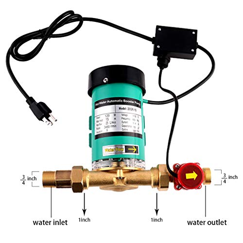 SHYLIYU Automatic Water Pressure Booster Pump Max.H 49ft Max.Flow7GPM Shower Booster Pump Water Circulator Circulation Pump 1 inch Outlet 120W with Water Flow Switch by SHYLIYU - Used condition - Image 5